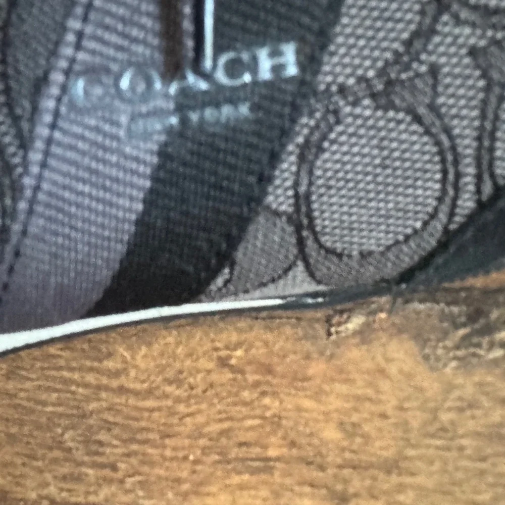 Coach Sneakers Woman Shoes Monogram‎ Black Gray Lace  Size 8.5